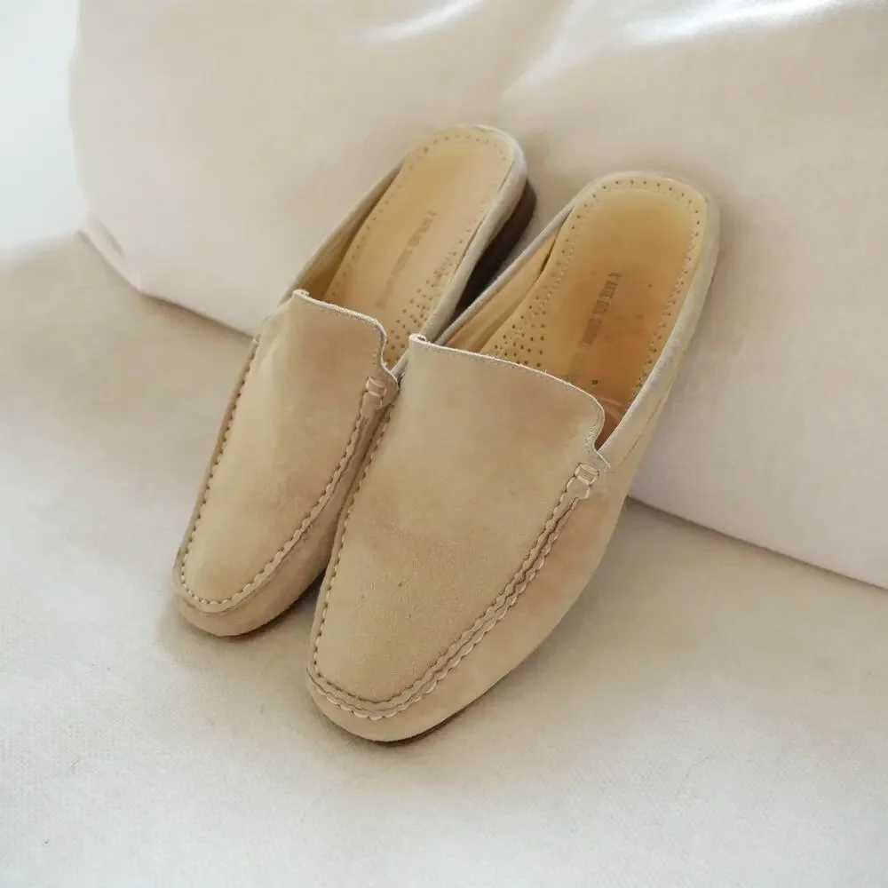 L’ARTE DEL SANDALO CAPRESE Loafer suede mule slide made in Italy 38 or 7.5 - Picture 1 of 15
